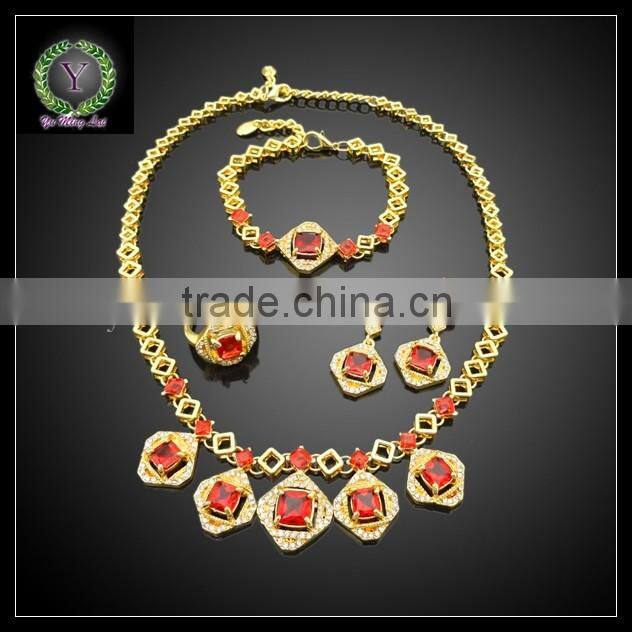 New Arrival 4pcs/set gold plated Jewelry set for woman in zinc alloy jewelry set BHK655