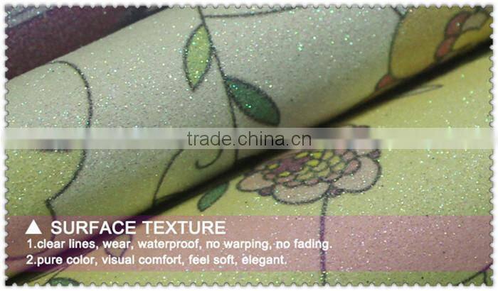 Glitter leather fabric for furniture decoration wallpaper , china wholesale A1531