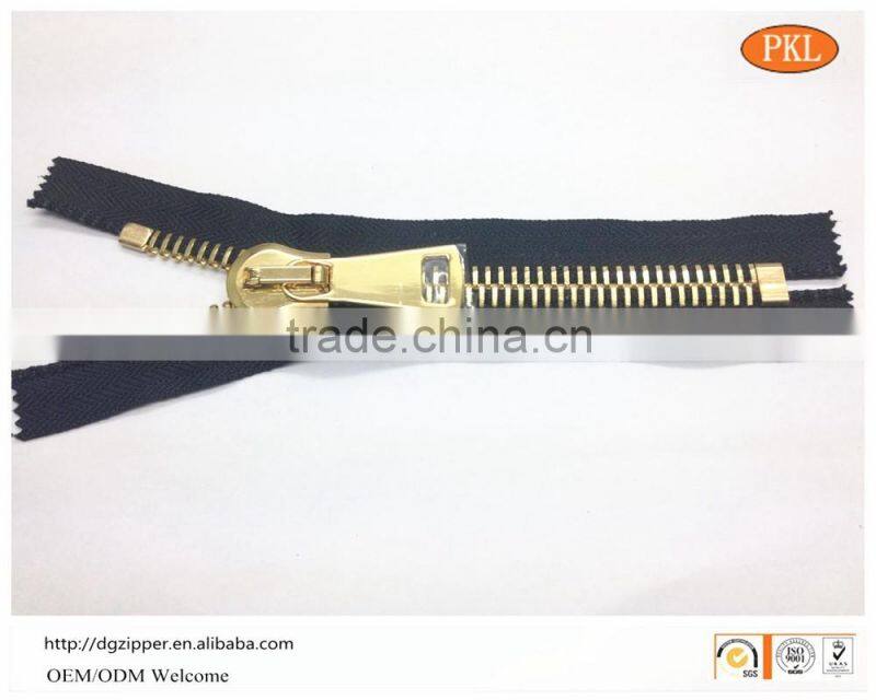 high quality Metal Zipper for bag and shoes 15# big teeth Europ teeth metal zipper