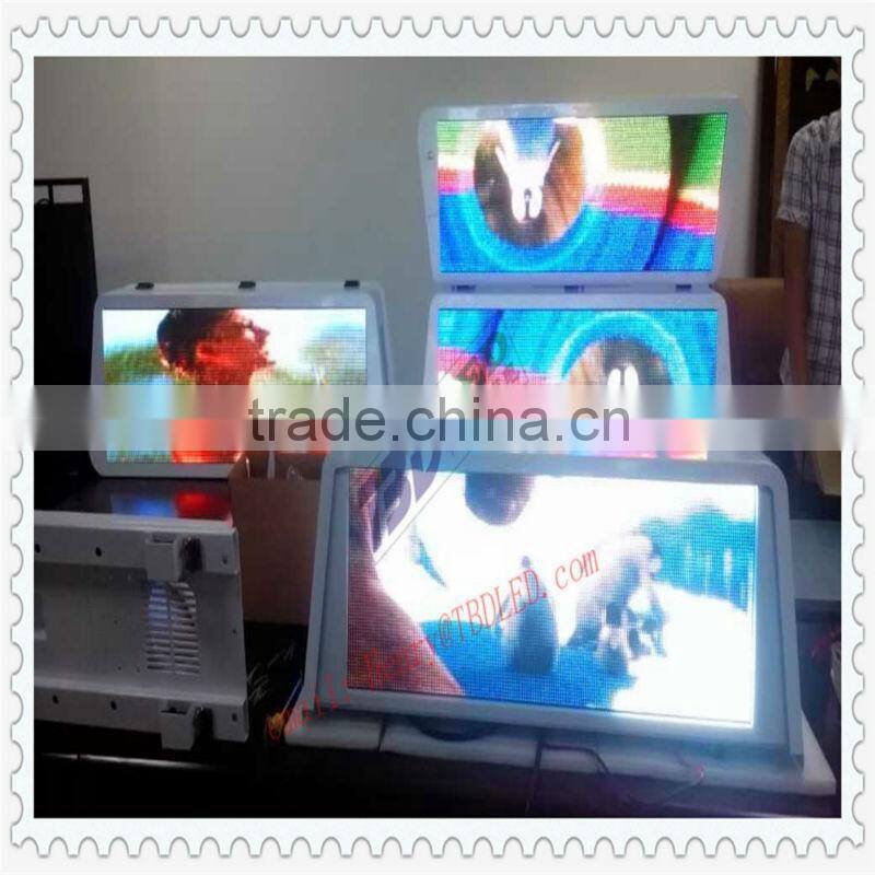 outdoor RGB P5 super bright LED taxi display screen with double-faced