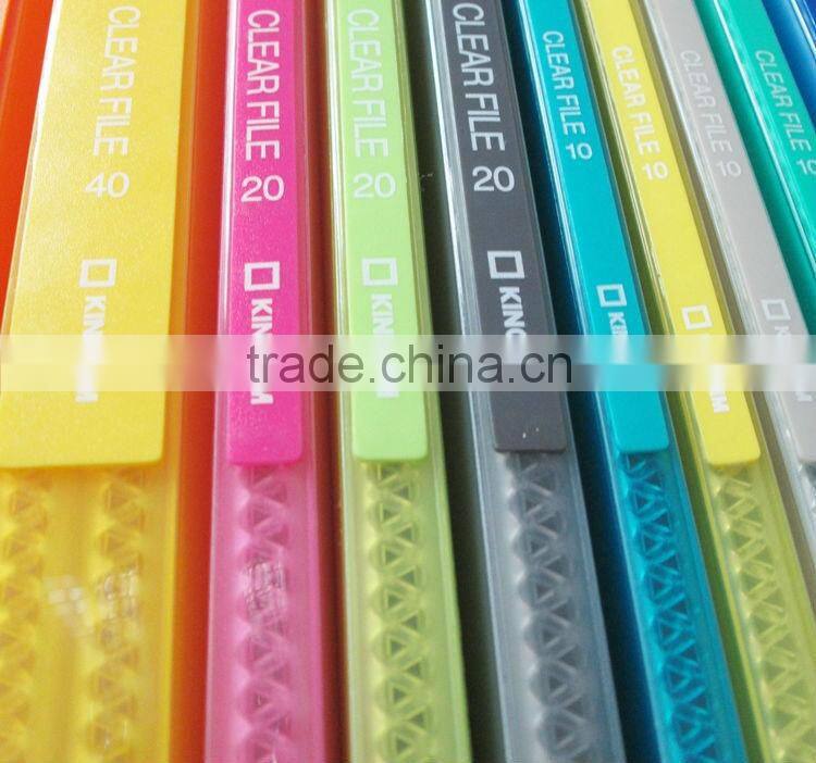 Clear File 186- PP film material with 10 bright colors