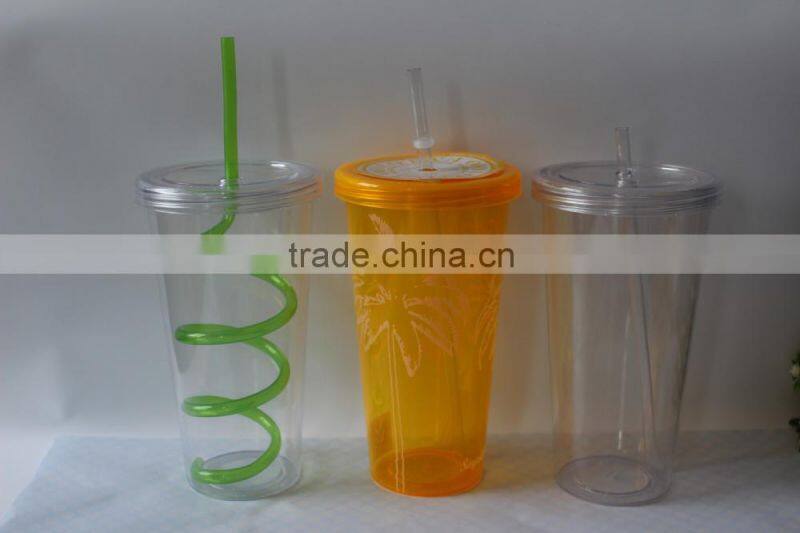 yongkang Fresh design Double wall plastic starbucks promotional mug