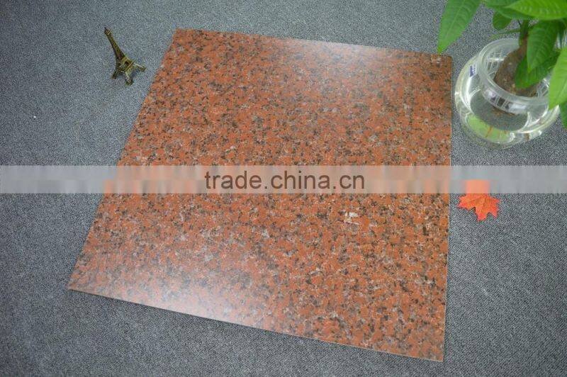 Red matte finish granite look porcelain floor tiles