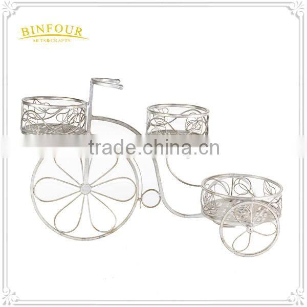 antique metal flower planter holder for garden deco
