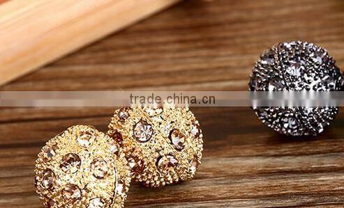 Fashion round ball shape rhinestone hijab pins/