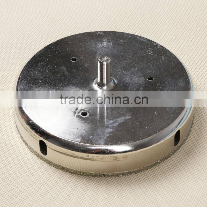 Thin wall diamond drill bit for glass drilling round shank