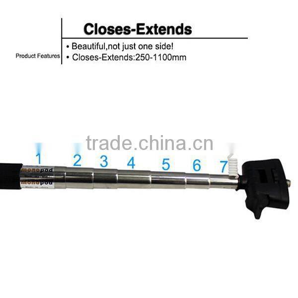 Cable Take Pole Selfie Stick , Wired Monopod Selfie Stick , Wired Selfie Monopod With High Quality