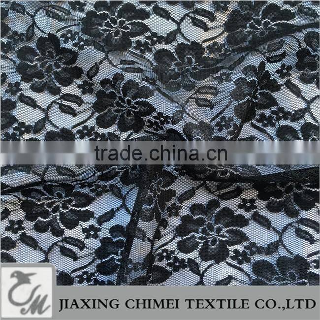 black net lace fabric