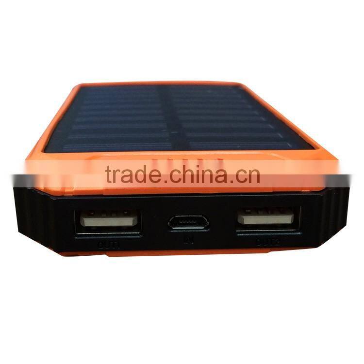 Smart portable charger power bank rechargeable power bank solar battery charger 8000mah solar power bank