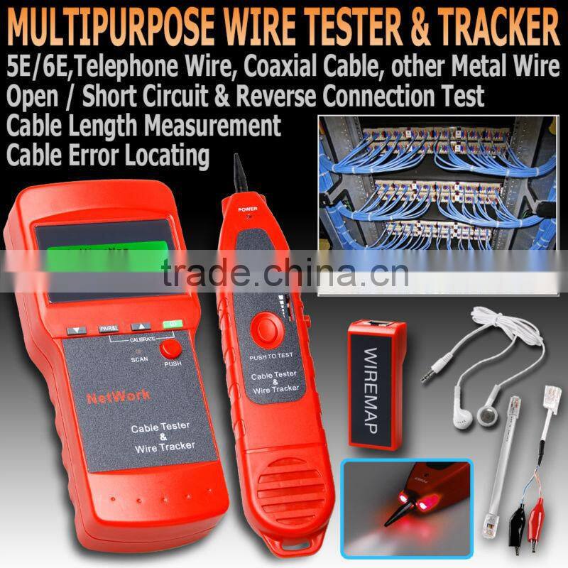 Length Scan RJ45 STP UTP LAN Coaxial Telephone Wire Network Cable Tester Tracker