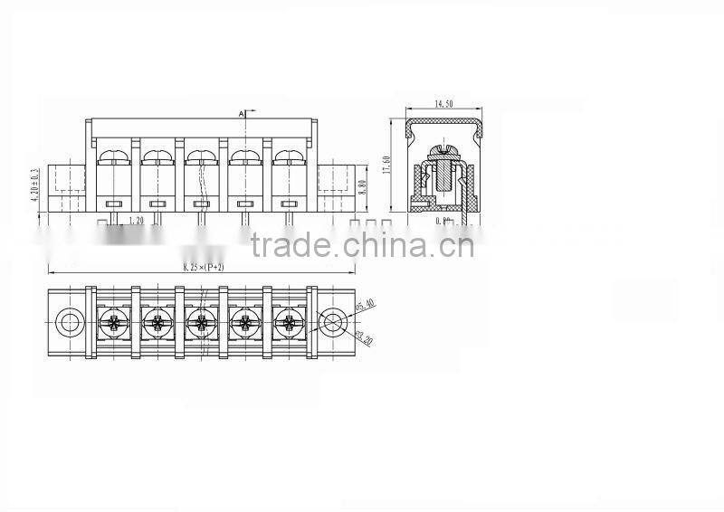 Barrier Terminal Block 8.25mm pitch TCE-38SM