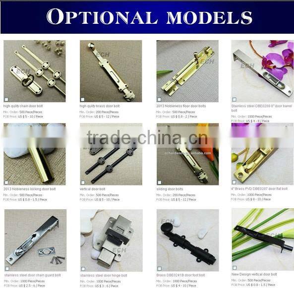 High class Hight quality stainless steel types of door bolts