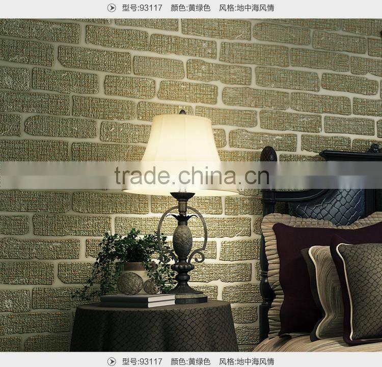 latest 3d brick design decorative wallpaper for restaurant