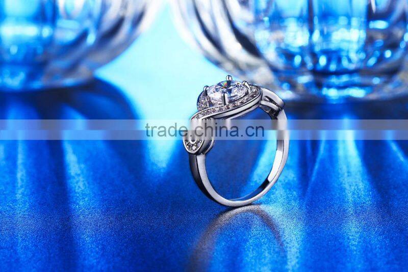 Wholesale Czech crystal stainless steel ring