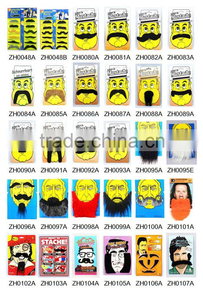 Artificial mustache beard