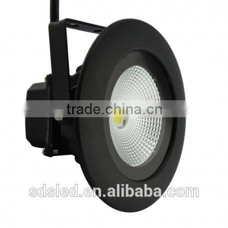 LED 10W IP65 Integrated Round Warm White Black outdoor led flood light