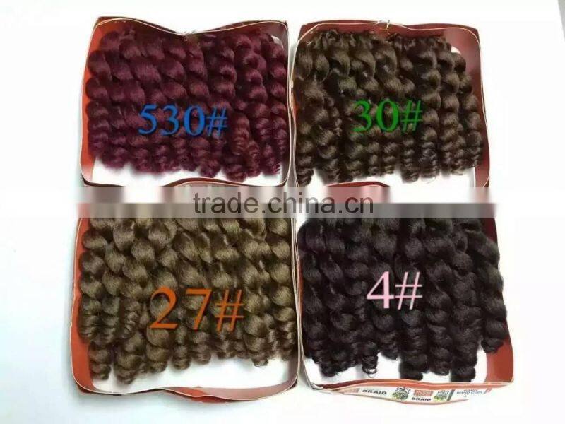2X Bounce Twist crochet wand curl braid hair extensions afro kinky synthetic braiding hair jumbo crochet twist box braids hair