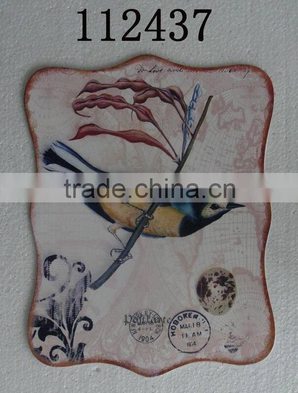 112437 Decorative birds design metal wall plaque