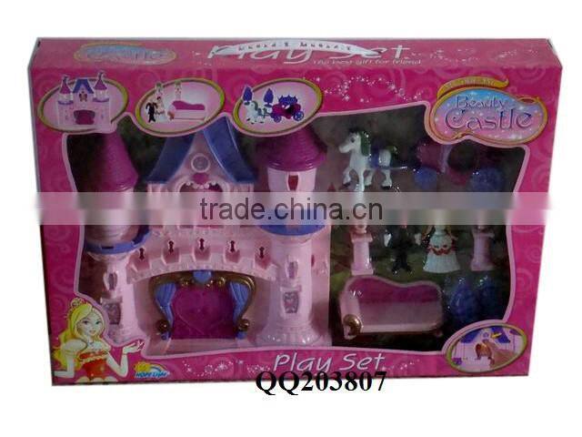 Girls beautiful toy castle play set