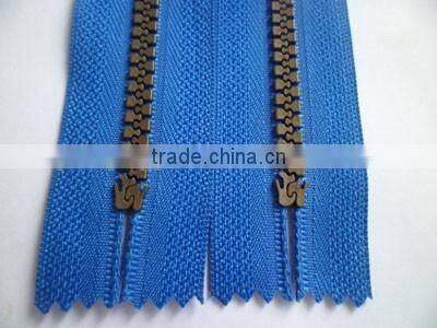 5# plastic resin zipper nickel teeth zipper close end zipper with auto lock slider zipper porcket zipper