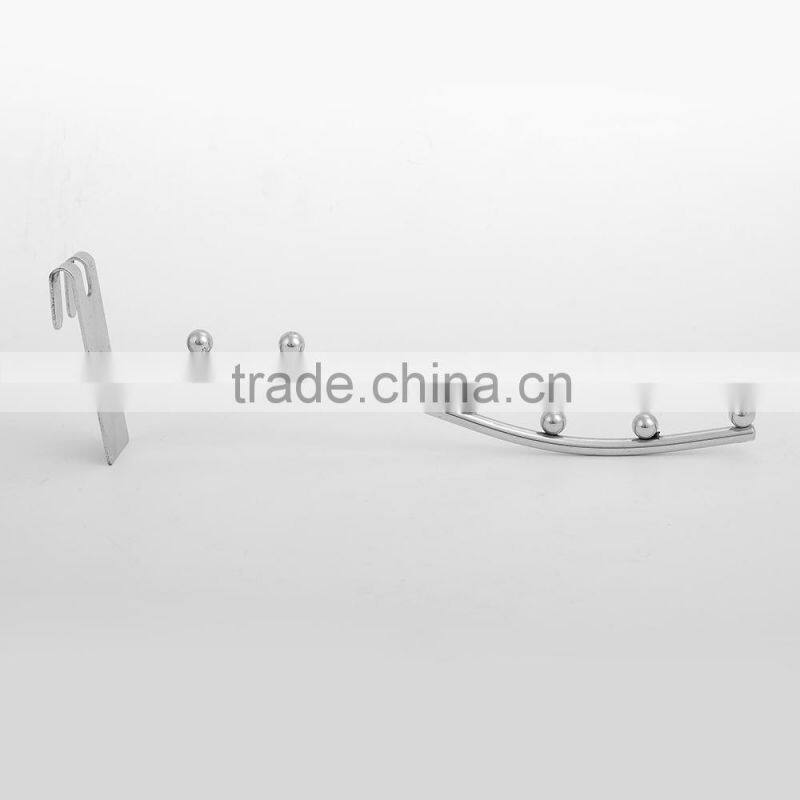 wholesale metal chrome-plated clothes hanging grid wall hook for store