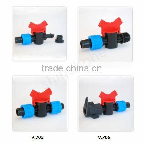 V.701 Drip Tape Connector Barb Lock Valve for Tape