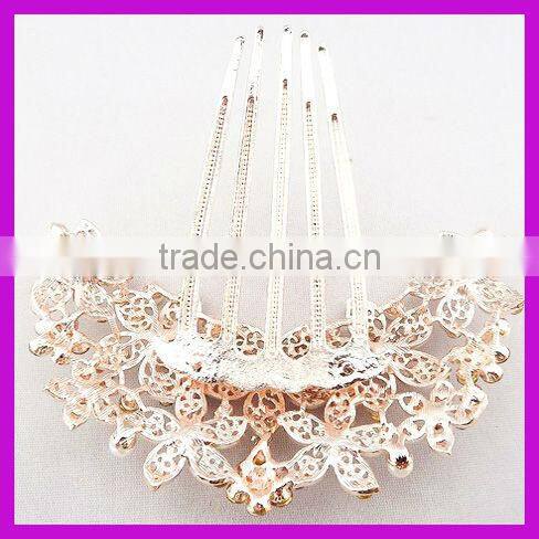 Fashion accessory rhinestone crystal hair comb for young beauty women manufacturers BY 1865