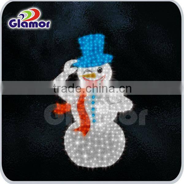 pubilc decoration led 3D sculpture snowmanmotif light