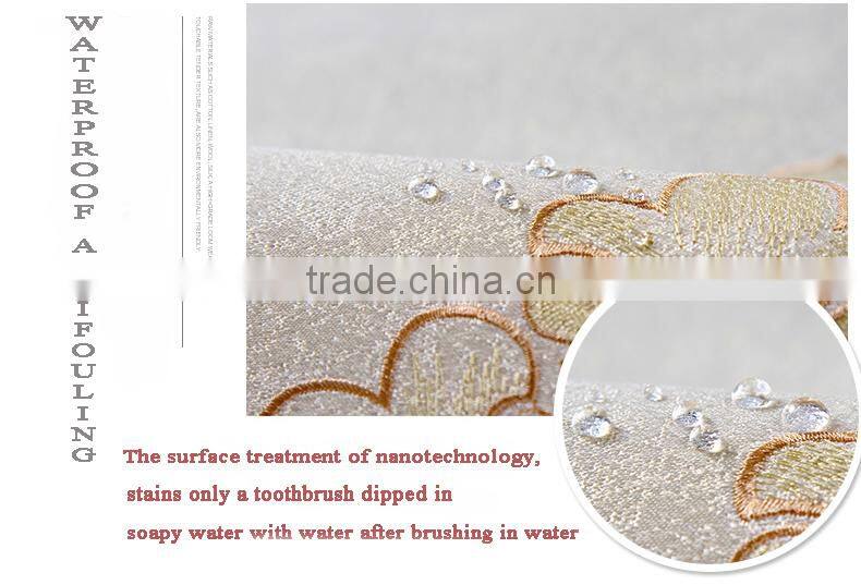 polyester non-woven embroidery wallpaper sale living room wallpaper decorative wallpaper