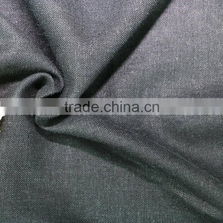 55% rayon 45% linen viscose blended linen viscose woven solid fabric mill for dress linen viscose fabric