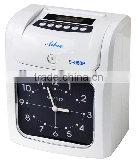 LCD display time attendance machine card punch time recorder