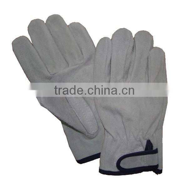 Without lining cowskin leather driver glove