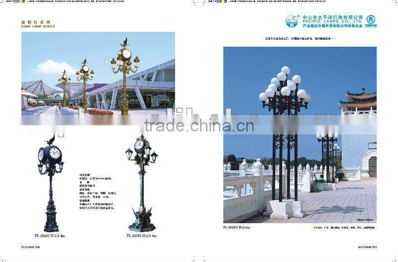 3 lamps die cast aluminum garden light (light source is 35W energy-saving bulb)