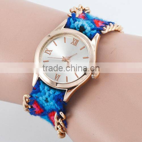 made in China vogue smart knitting hot charming colorful women watch(WJ-2775)