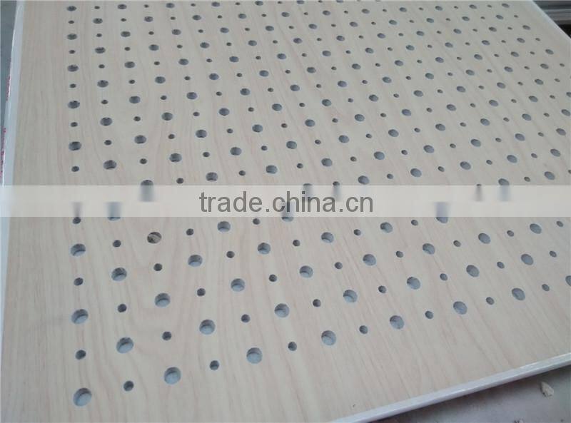 round cross hole perforated gypsum ceiling tiles from linyi