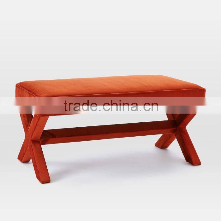 Cross Base Upholstered Bench OT-824