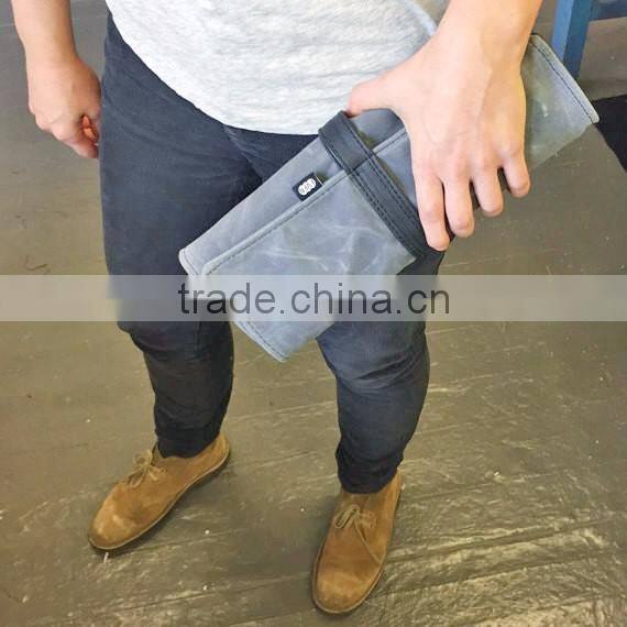 Custom high quality waxed canvas tool roll bag