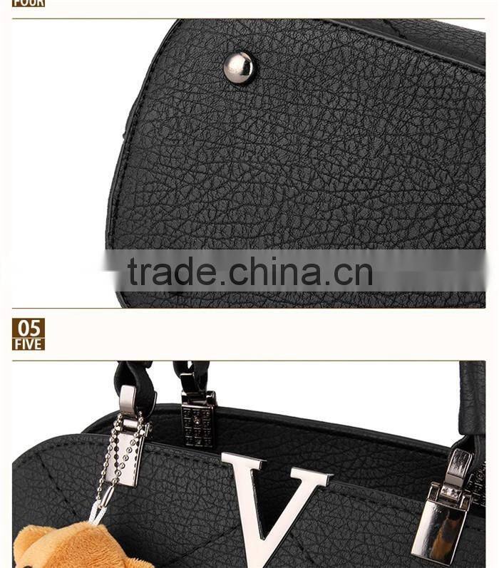 Female sling large tote bag portable casual PU leather handbags for women