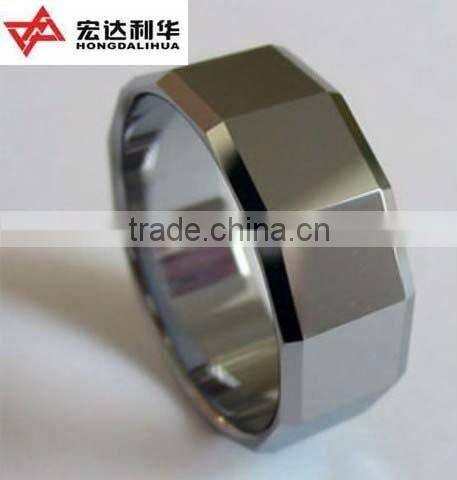 Yellow gold pltaed tungsten diamond ring for men