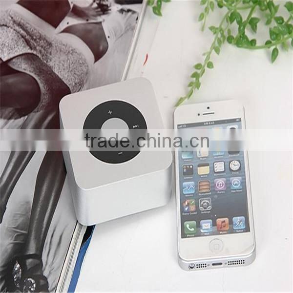 Portable white color TF card handsfree Bluetooth wireless speakers for mobile