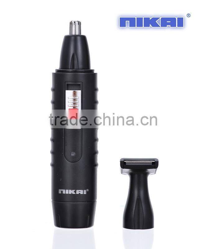 2 in 1 cheap NIKAI manual mini nose and ear hair trimmer