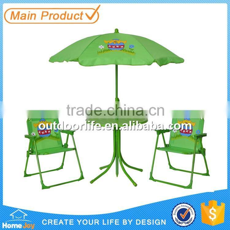 Pretty indoor or outdoor used kids patio 4pcs set, children metal table and chairs, kids furniture