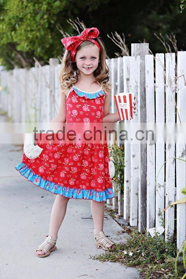 2016 summer girl dress summer kids dresses wholesale cheap kids floral dresses