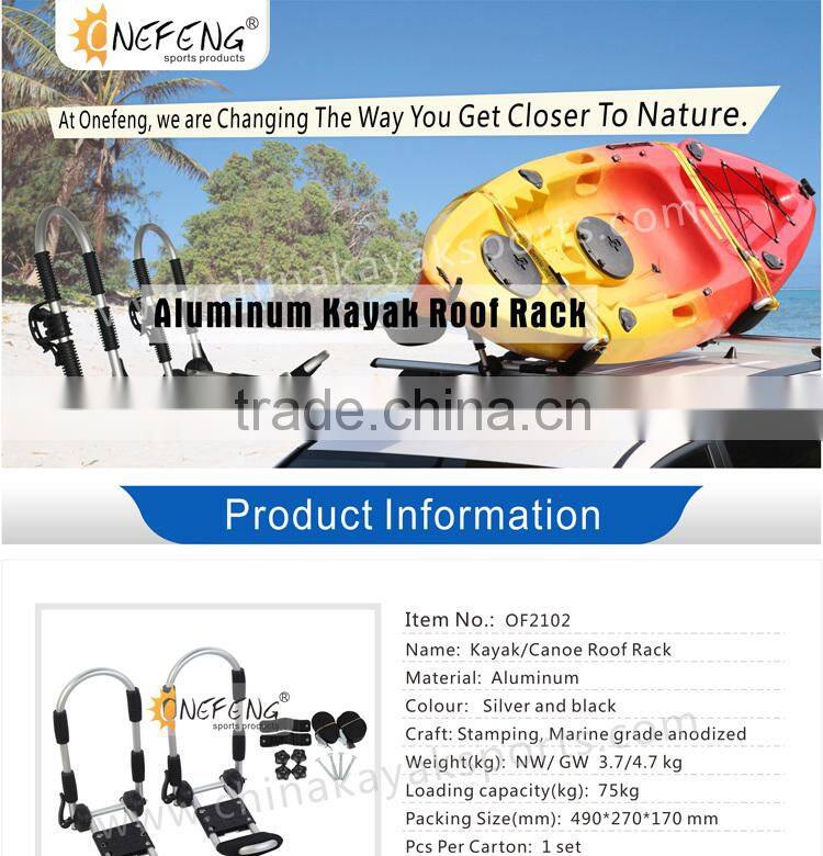 Foldable aluminum kayak rack carrier