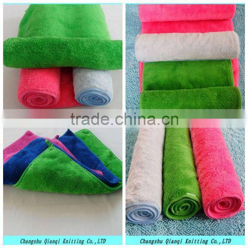 Weft double coral fleece fabric