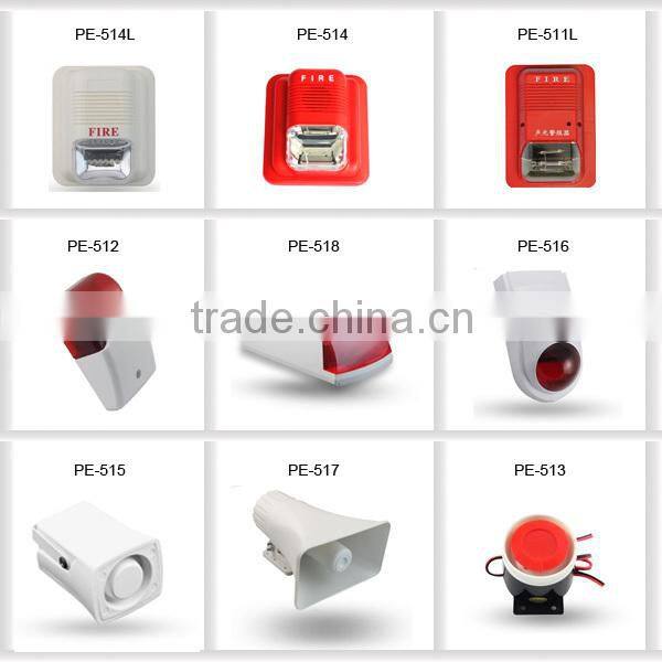 2016 outdoor wireless alarm siren with strobe light powered by solar energy