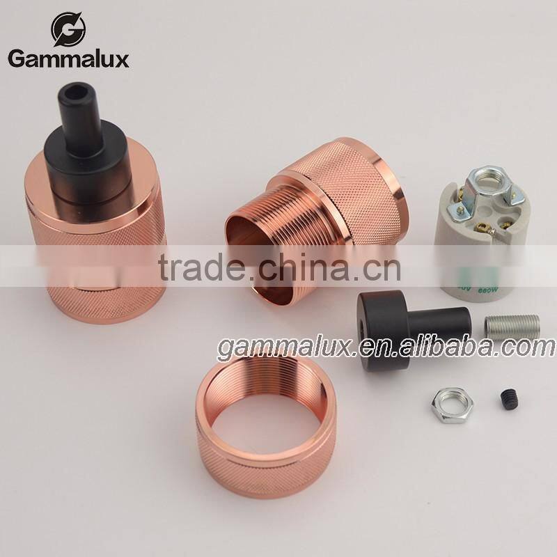 Vintage Lampholder E27 Listed Red Copper Lamp Holder Aluminium Bulb Socket