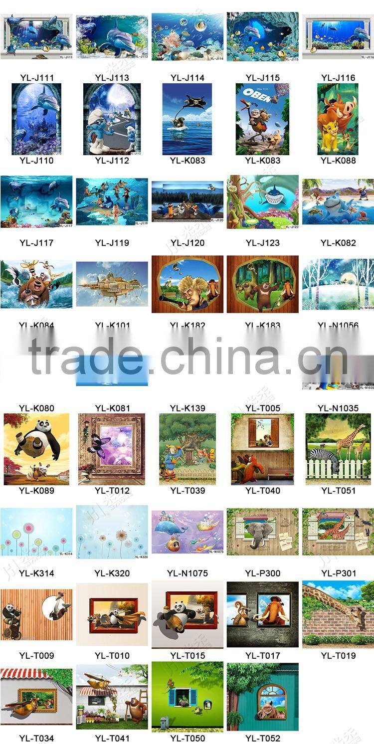 cartoon design wallpaper murals for kids room decor