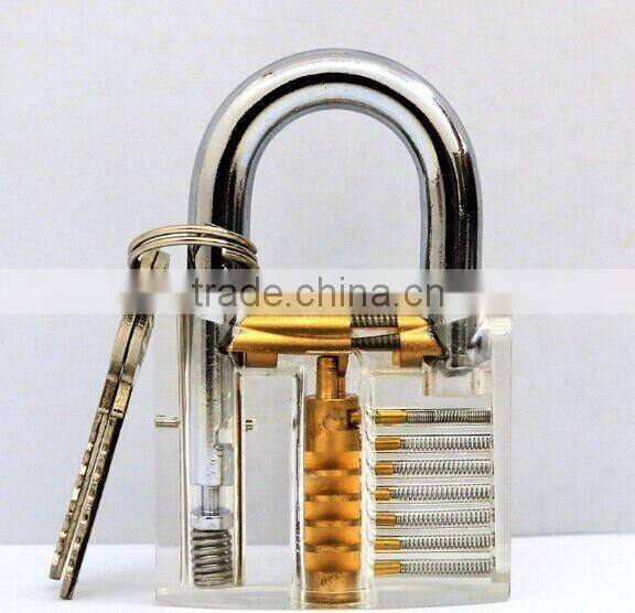 Hot Pick Cutaway Inside View Padlock Lock For Locksmith Practice Training Skill Transparent Practice Padlock