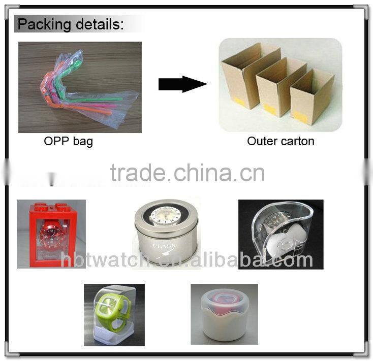 2014 latest hot sale unisex vogue colorful silicone slap watch digital ring watch